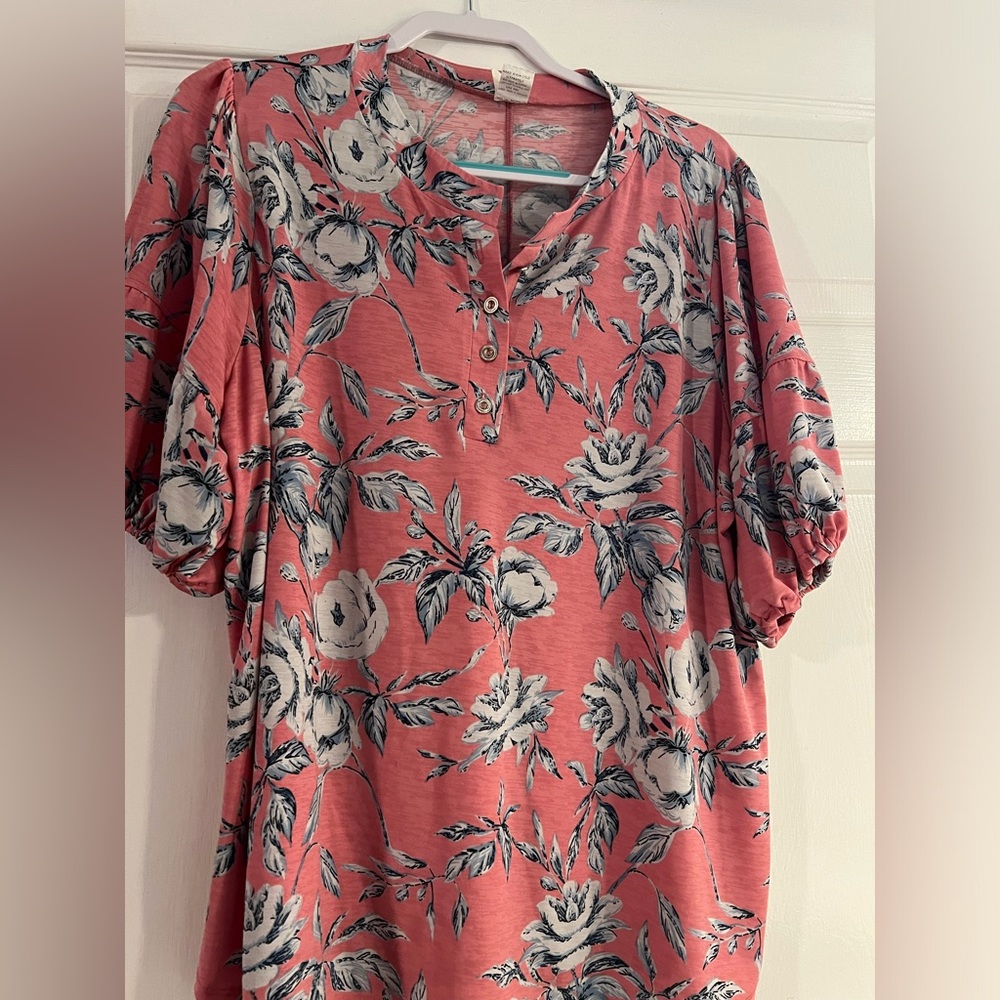 Pink floral top